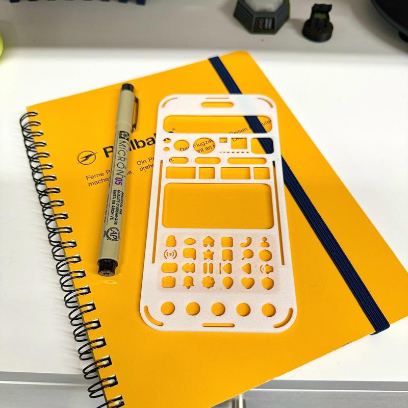 Professional Mobile UX UI Prototyping Stencil