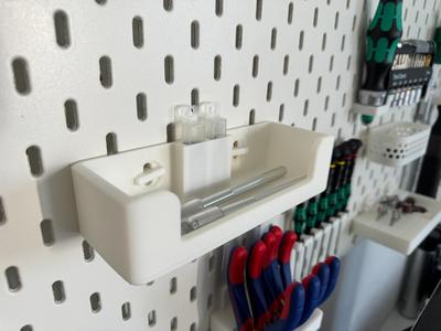 IKEA Skadis 2 Scalpel tray using T-Clips