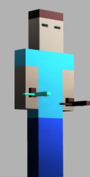 Over powered Minecraft Steve