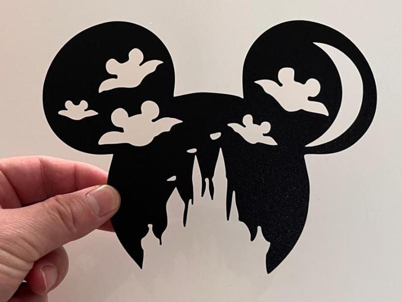 Halloween Decor Bat mickey and castle