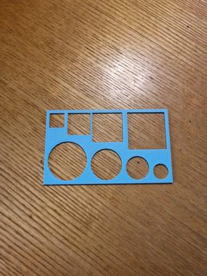 Zeichenschablone: Quadrate und Kreise