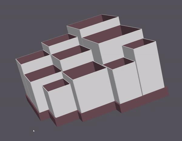 Cubic Modular Plant Pots for Succulents or Lithops