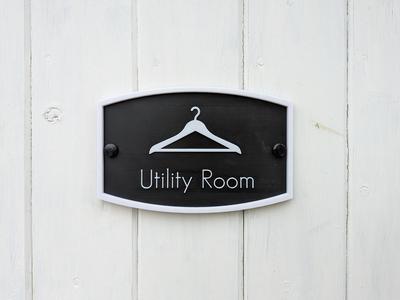 Utility room outdoor sign