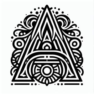 Frottage creation: letter A (version 2)