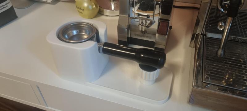 Adjustable 58mm Tamper Station with Drip Tray
