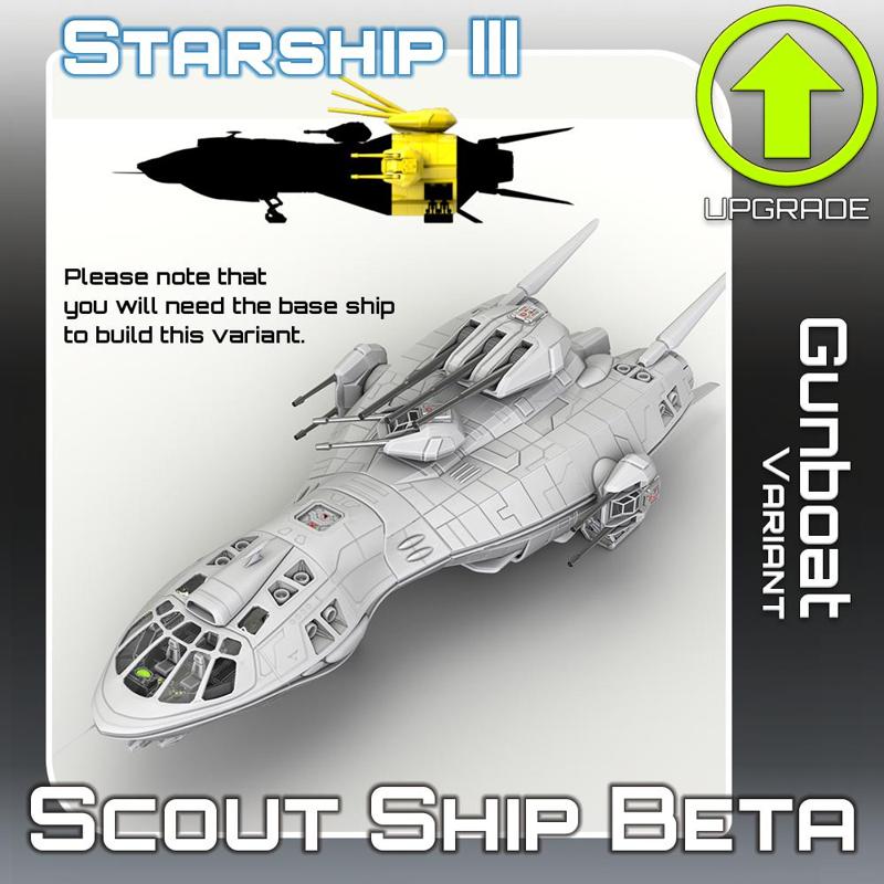 Scout Ship Beta Gunboat Variant Upgrade
