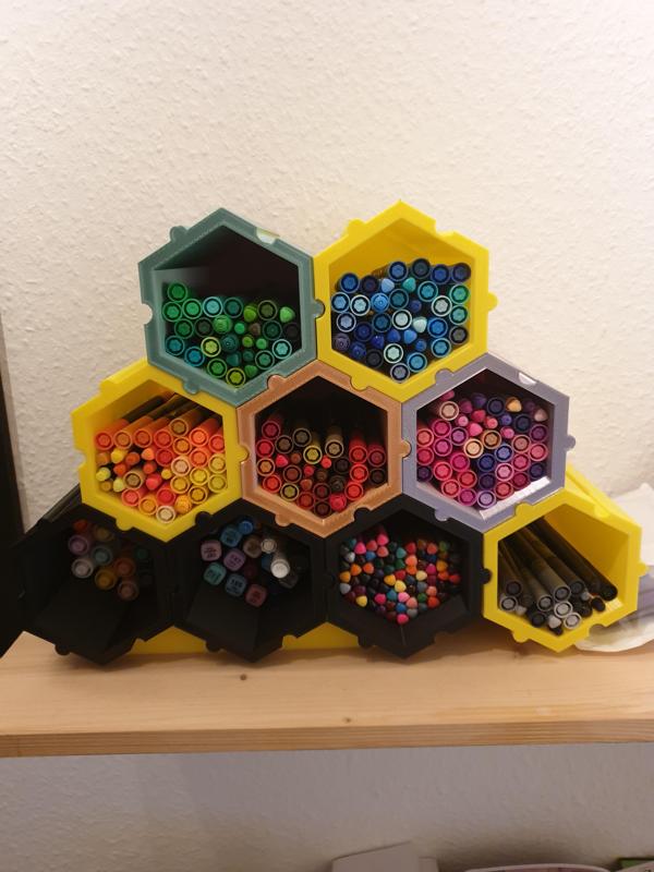 Hexagonal Pen Shelf