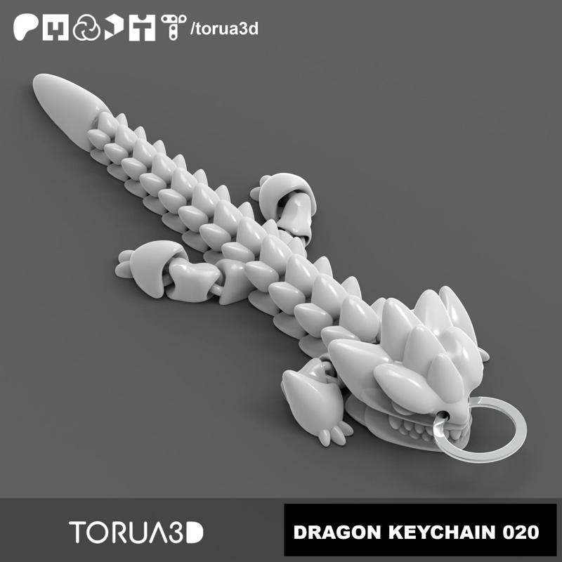 Articulated Dragon Keychain 020