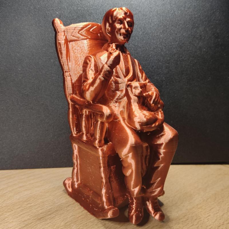 Homme chaise et chat