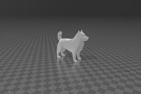 Low poly dog