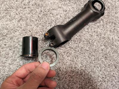 Specialized comp multi-stem wedge shaped headset spacer