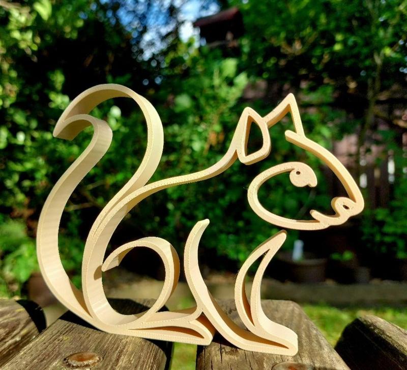 Minimalist Squirrel figure