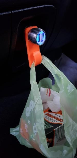 Car 12V socket Trash bag hanger