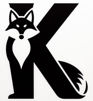Fox alphabet: Letter K (version 4)