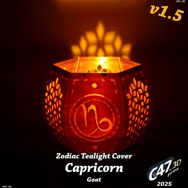Capricorn (Goat) Zodiac Tealight Cover
