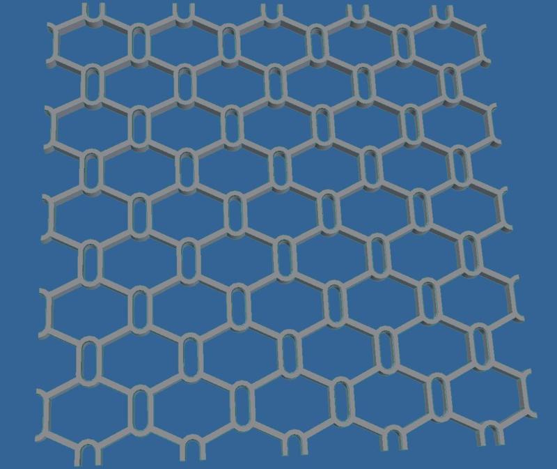 Skadis storage wall tile, pattern of hexagons