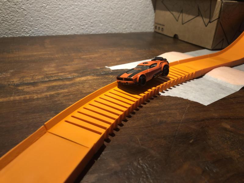 Flexible turn for Custom Hot Wheels Track System