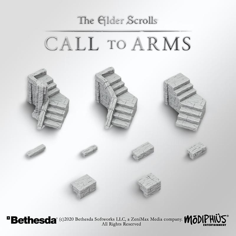 Fort Stairs Terrain Set - Elder Scrolls: Call to Arms