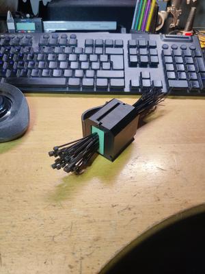 ziptie sponge magnet and clip belt holder