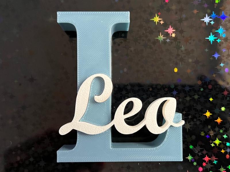 LEO name names ornament nameplate initial Leon