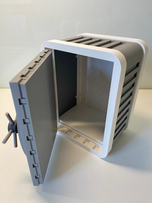 Alternative three-part box for Rocco's Vault with Pin Tumbler Lock