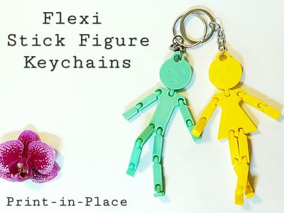 Flexi Stick Figure Keychain