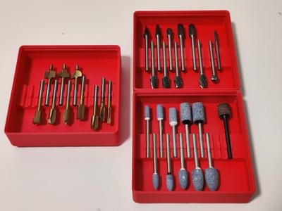 Horizontal dremel bit holder: gridfinity 2x2x3U