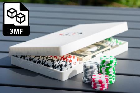 Poker set multicolor travel edition - print in place