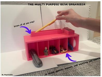 All purpose desk organizer