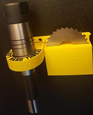 R8 Slitting Saw arbor holder, holder for 5 x 75mm/3" blades, plus simple holder for any size blade