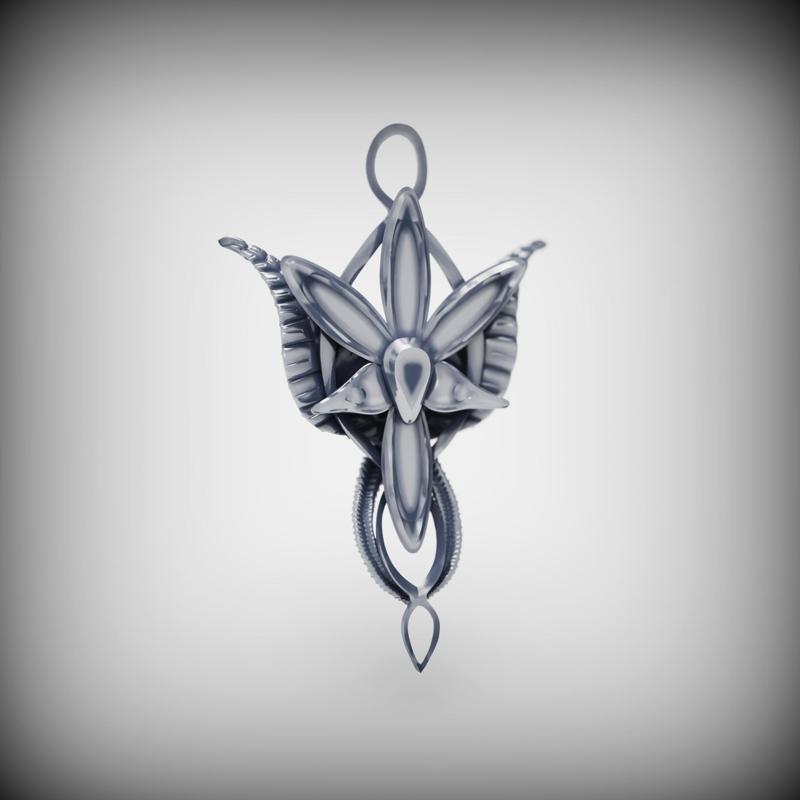 Arwen's Evenstar Necklace From Lord of the Rings Movies