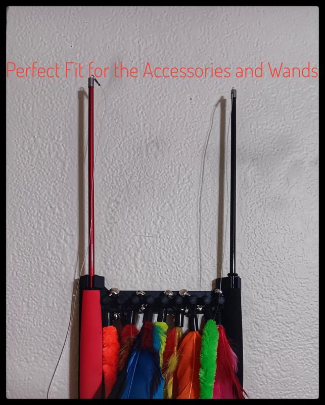 WALL MOUNT FOR: MeoHui Interactive Cat Toys - Retractable Wand Toy and Feather Toys Refills for Indoor Cats to Chase and Exercise