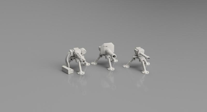Tabletop and Diorama Machine guns on tripods