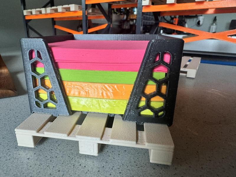 post it holder for pallets in miniwarehouse
