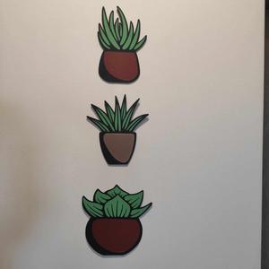 Pot plants wall decor