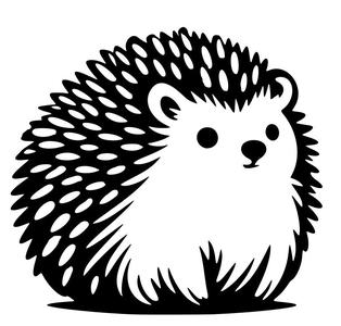 window art for kids: Little hedgehog
