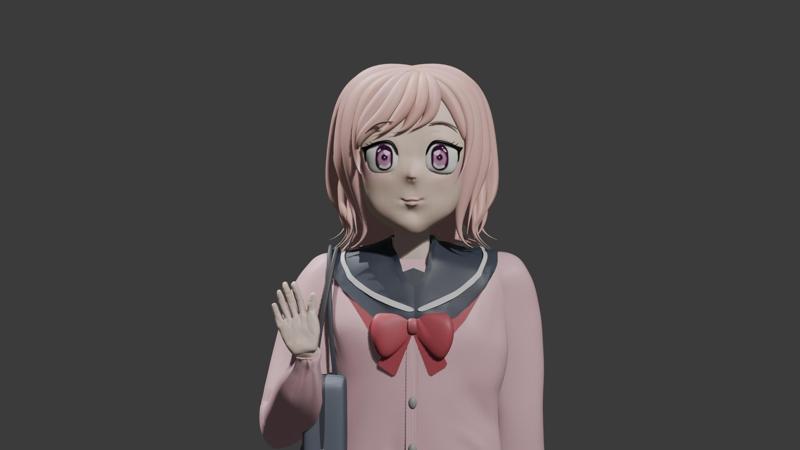 my creation-hikari aoyama anime girl