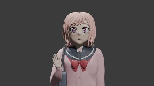 my creation-hikari aoyama anime girl