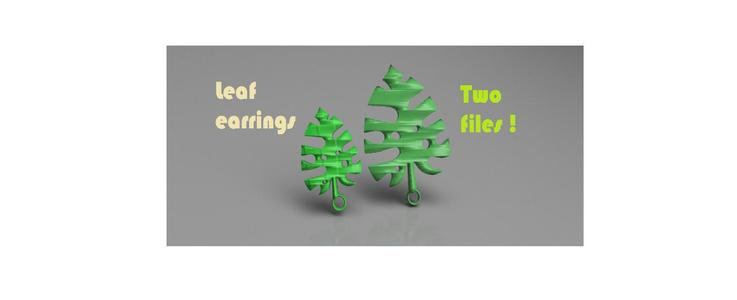 Leaf earrings (two files!)
