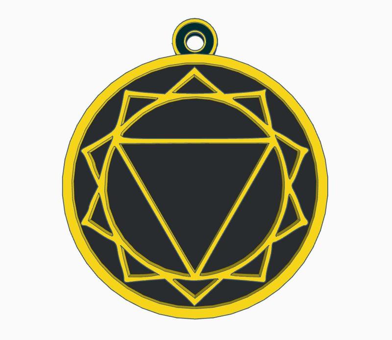 Solar plexus key ring - Manipura  keychain hinduism