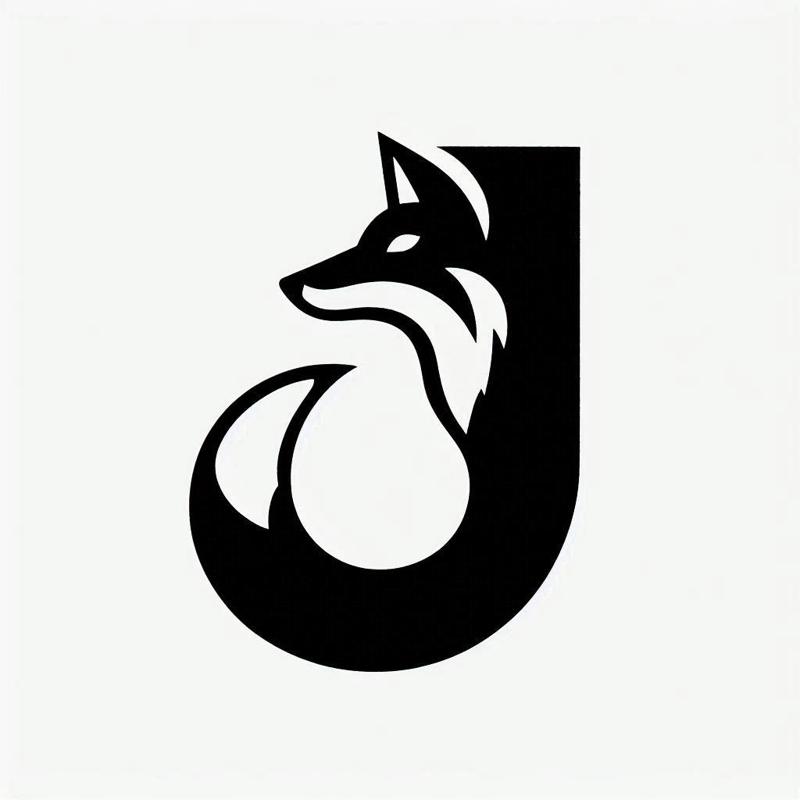 Fox alphabet: Letter J (version 3)
