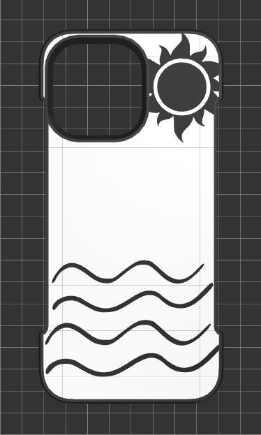 iPhone 15 Pro Max Case with Sun and Sea