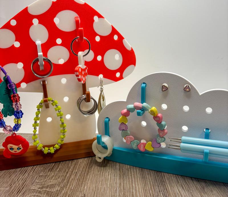 Desktop Pegboard - Amanita & Cloud