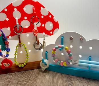 Desktop Pegboard - Amanita & Cloud