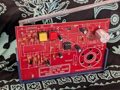 Elenco FM-88K radio kit minimal stand