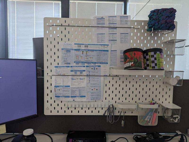 Cubicle mount for IKEA SKÅDIS board