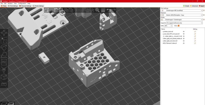 ADXL Mount for E34M1 Toolhead Filiment Cutter