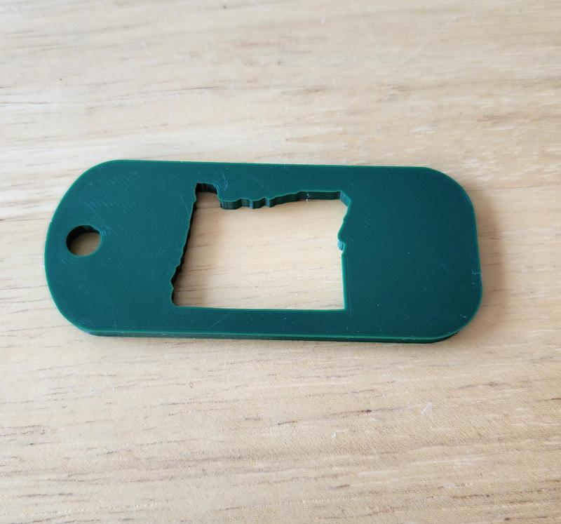 Oregon Cutout Keytag