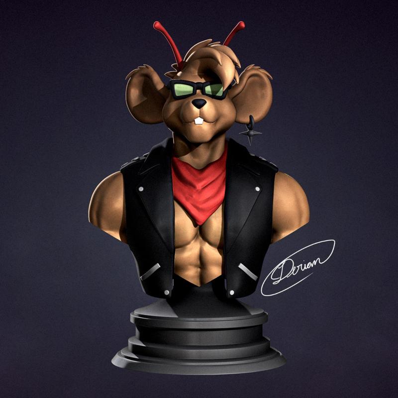 3D printable - Mice Biker from Mars
