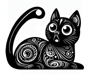 Cat pendant (two colours)